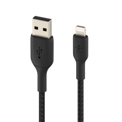 BELKIN Câble Tressé USB-C 2m (Noir) | Charge Rapide & Durable | APOMobile