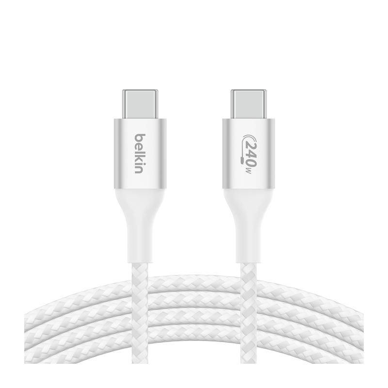 BELKIN Câble USB-C vers USB-C 240W 2m (Blanc) | Charge Ultra Puissante | APOMobile