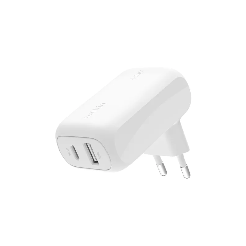 BELKIN Chargeur 42W 2 Ports (USB-A + USB-C) | Charge Rapide & Polyvalente | APOMobile